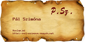 Pál Szimóna névjegykártya